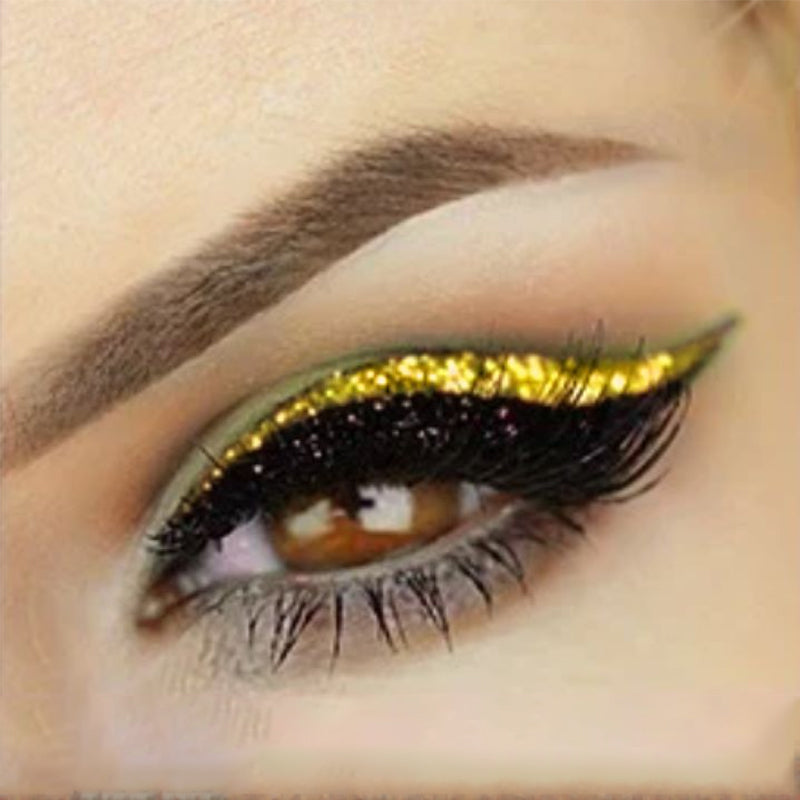 Vandtæt eyeliner- og vippeklistermærke, smukke farver, blødt look, genanvendeligt, fremhæver naturlig skønhed.