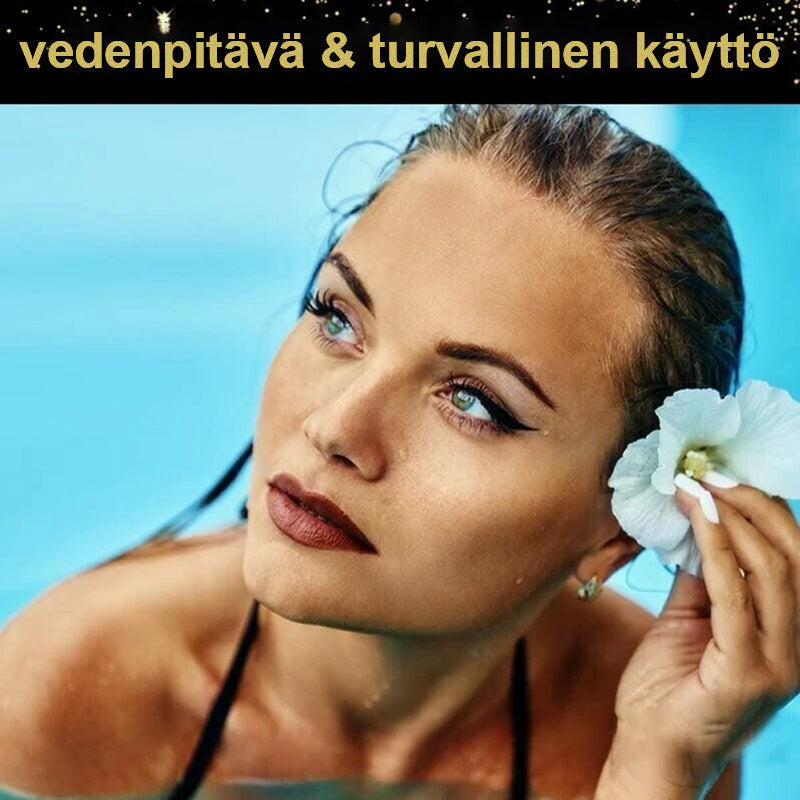 Vandtæt eyeliner- og vippeklistermærke, smukke farver, blødt look, genanvendeligt, fremhæver naturlig skønhed.
