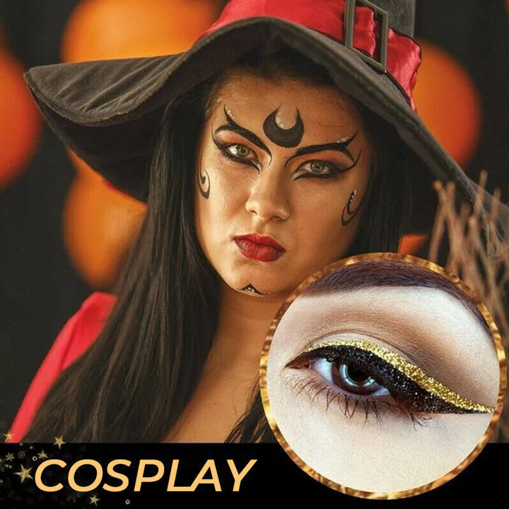 Vandtæt eyeliner- og vippeklistermærke, smukke farver, blødt look, genanvendeligt, fremhæver naturlig skønhed.