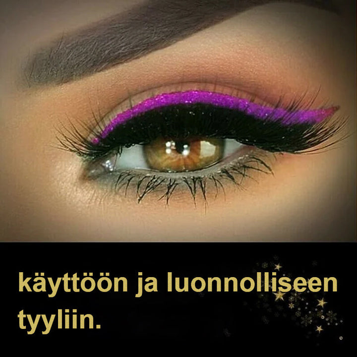 Vandtæt eyeliner- og vippeklistermærke, smukke farver, blødt look, genanvendeligt, fremhæver naturlig skønhed.