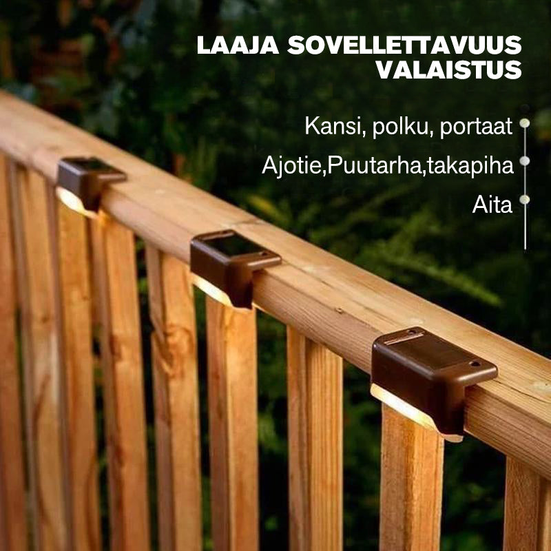 Vandtætte solcellelamper til udendørs brug, pakke med 8 stk., varmt hvidt lys, energieffektiv og æstetisk udendørs belysning.