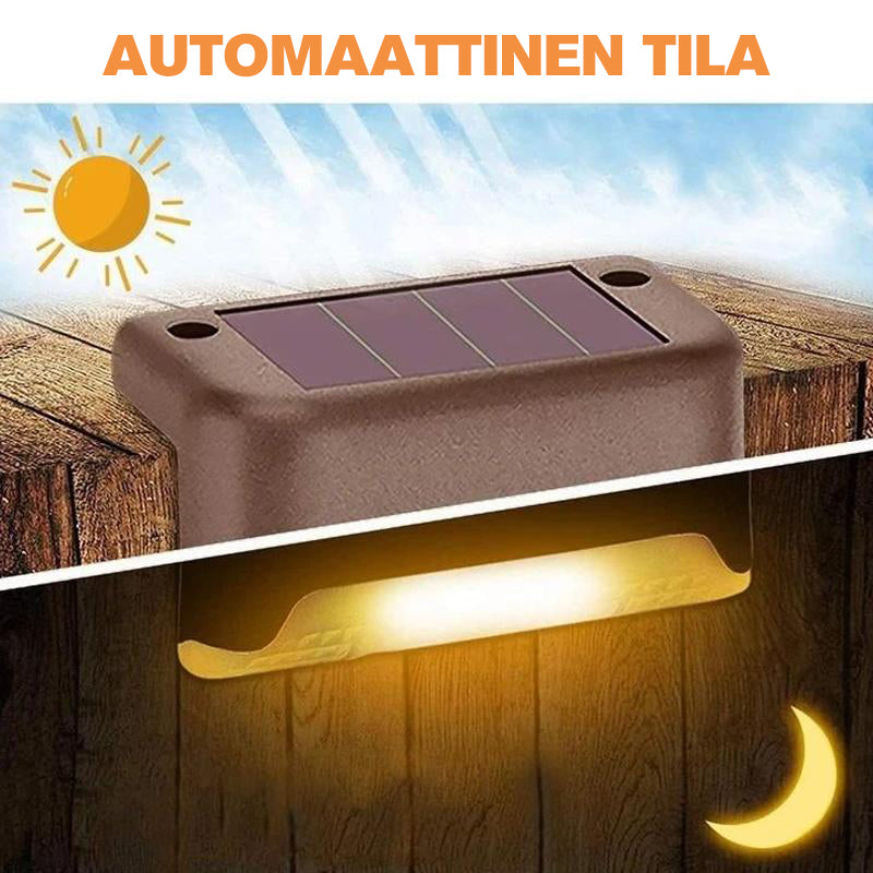 Vandtætte solcellelamper til udendørs brug, pakke med 8 stk., varmt hvidt lys, energieffektiv og æstetisk udendørs belysning.