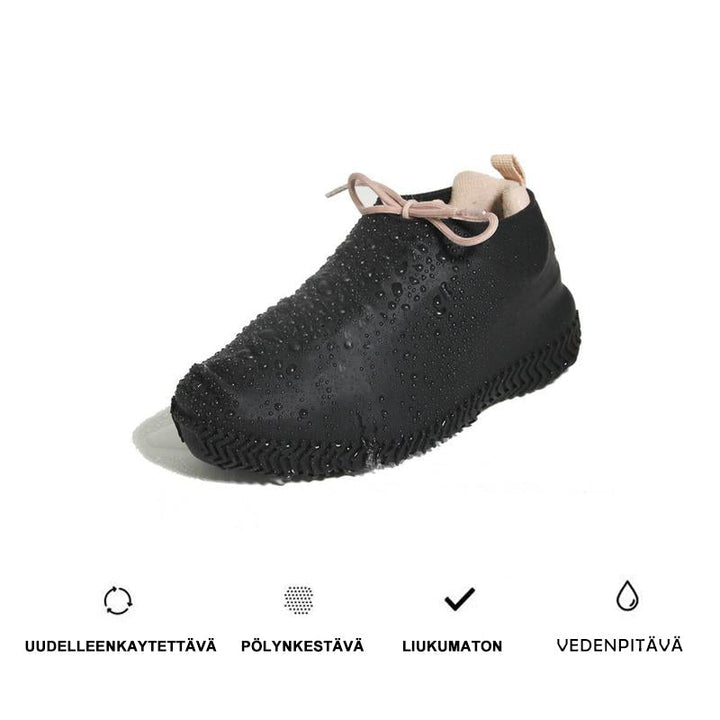 Vandtætte silikoneskoovertræk til mænd og kvinder, gennemsigtige, skridsikre såler, beskytter mod regn og snavs, størrelse M.