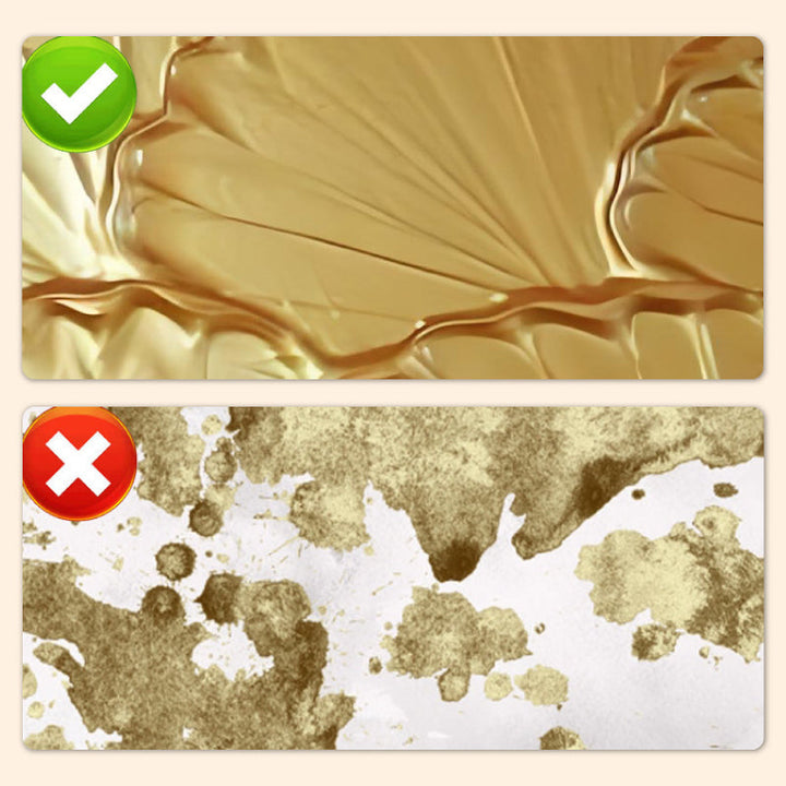 Vandbaseret bladguld maling giver en fantastisk guldglans, perfekt til dekoration af metaloverflader.