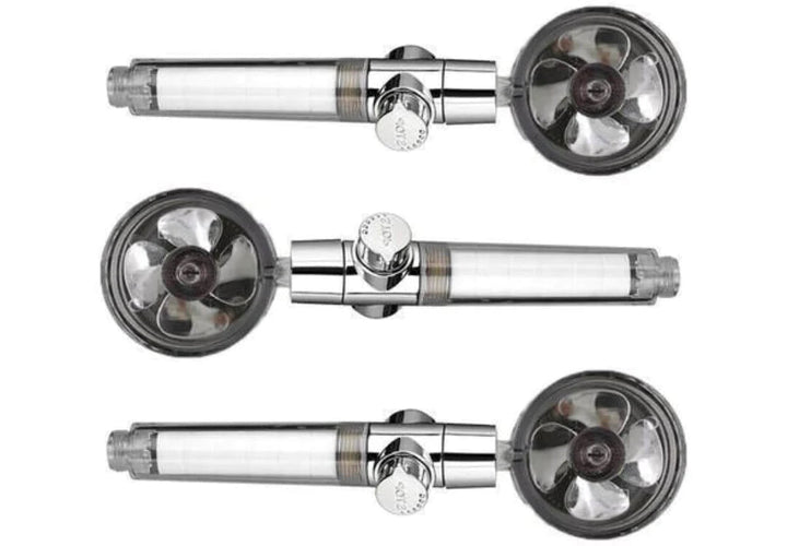 Vandbesparende brusehoved, højt tryk, stilfuld kromfinish, multifunktionelt, sparer 40% vand med mikrosudedesignteknologi.