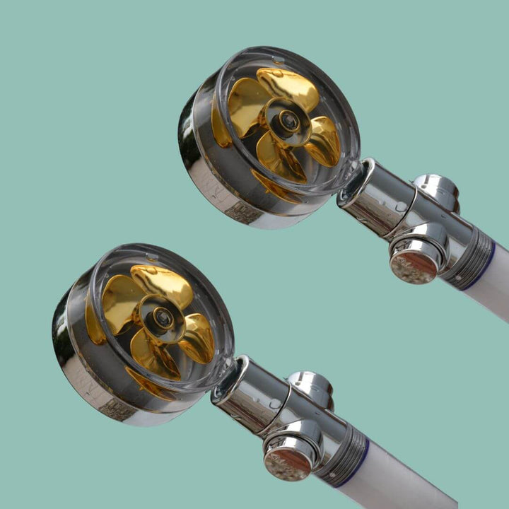 Vandbesparende brusehoved, højt tryk, stilfuld kromfinish, multifunktionelt, sparer 40% vand med mikrosudedesignteknologi.