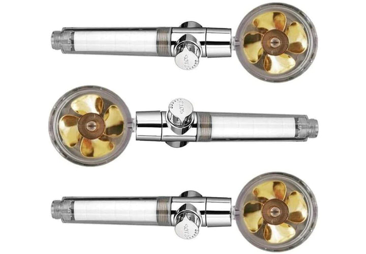Vandbesparende brusehoved, højt tryk, stilfuld kromfinish, multifunktionelt, sparer 40% vand med mikrosudedesignteknologi.