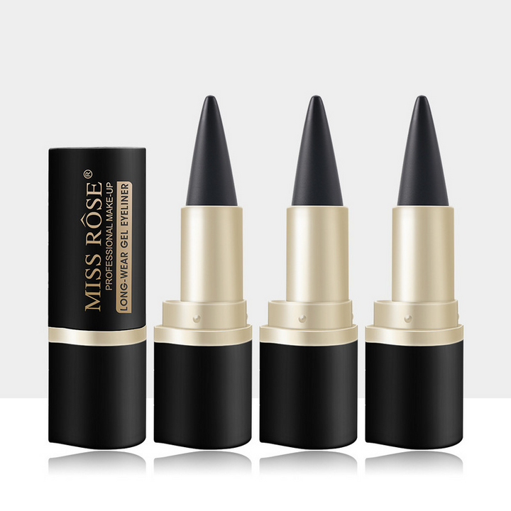 Kraftigt pigmenteret vandtæt eyeliner, tynd sort pensel, langtidsholdbar og glider ubesværet på øjenlåget.