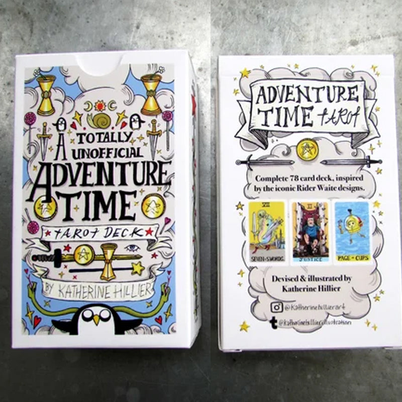 "Värikkäät Seikkailuaika-teemaiset 78 Tarot-korttia, mystinen lisävaruste itsetutkiskeluun ja ennustamiseen."
