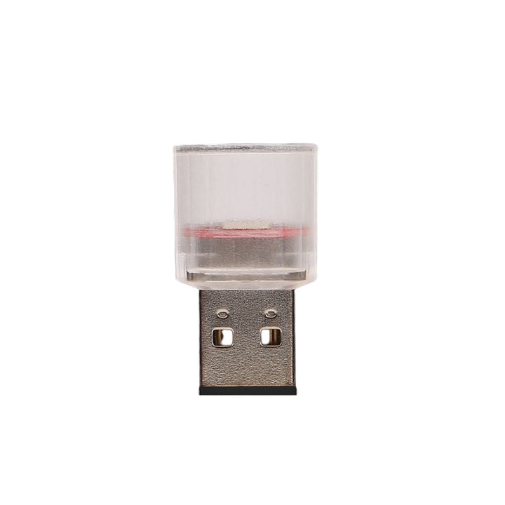 Farverigt USB-blinklys til bil og interiør, kompakt og kraftfuldt LED-stemningslys med klare farver.
