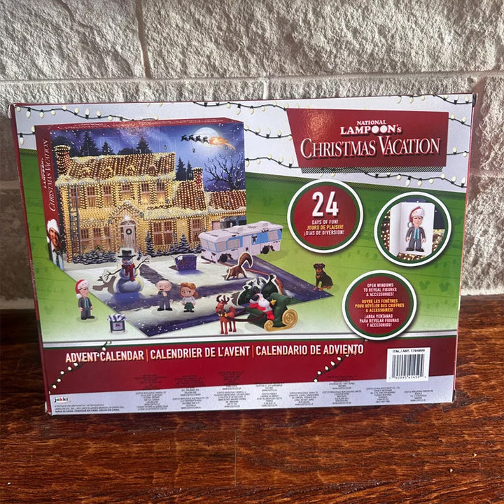 Farverig børnenes jules juleferie adventskalender 2024 med ikonisk julefilmtema og daglige overraskelser.