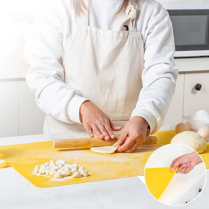 Farverigt silikone bageunderlag til køkkenet, klare farver gul, grøn, lyserød, non-stick overflade.