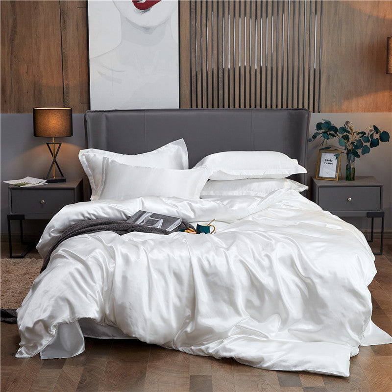 "Ylellinen 25 Momme silkki vuodevaatesetti, vaaleanpunainen sävy, hypoallergeeninen, 100% Mulberry-silkki, sopii herkälle iho