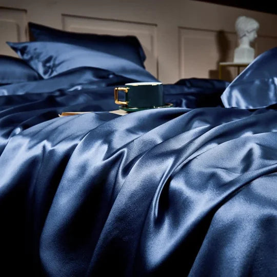 "Ylellinen 25 Momme silkki vuodevaatesetti, vaaleanpunainen sävy, hypoallergeeninen, 100% Mulberry-silkki, sopii herkälle iho