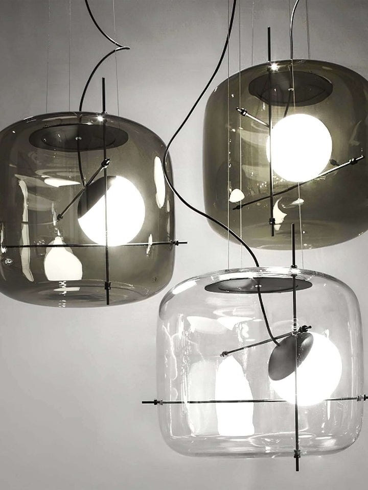 Moderne glas pendel med G9 fatning