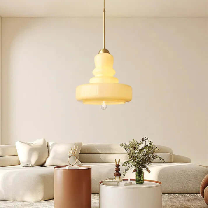 Bauhaus-stil pendellampe af glas