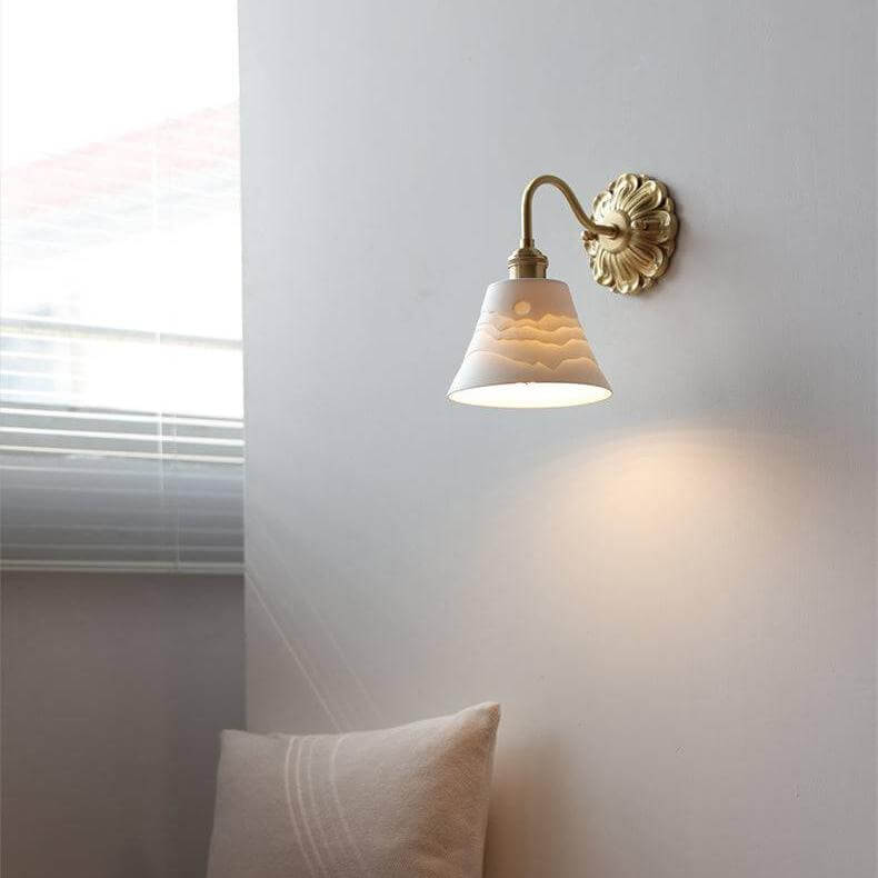 Keramik Messing Væg Lampe