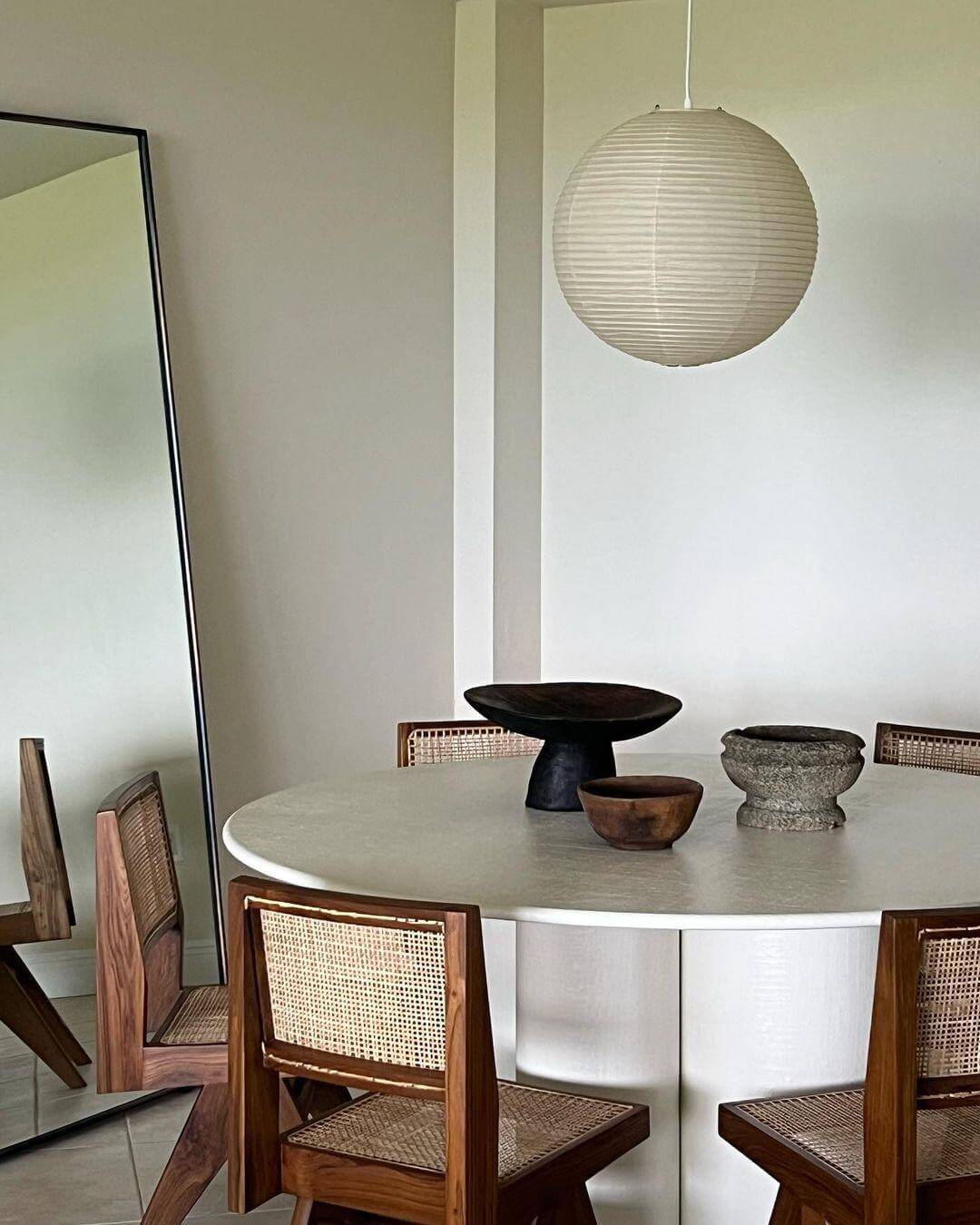 Moderne pendellampe Akari serie A