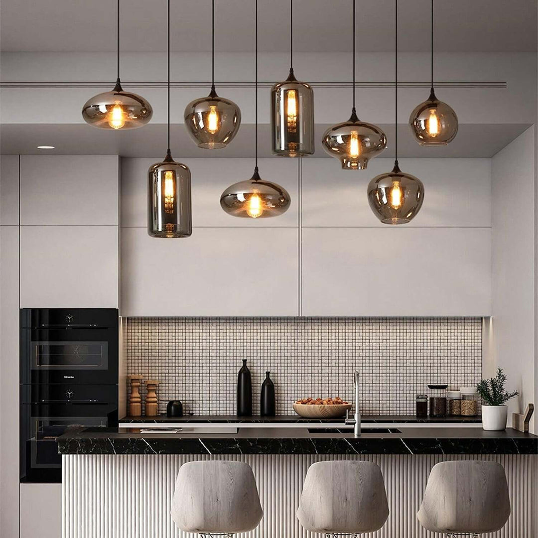 Moderne Glasflaske Pendellampe