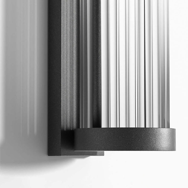 Moderne Cylindrisk Metal- & Glas Udendørs Lanterne
