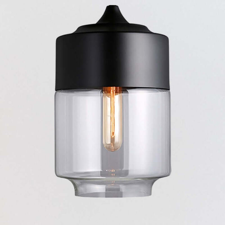 Elegant Metal & Glass Ceiling Lamp