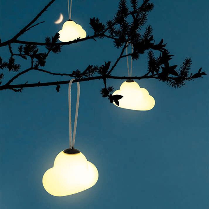 Udendørs LED-hængelampe med sky-design