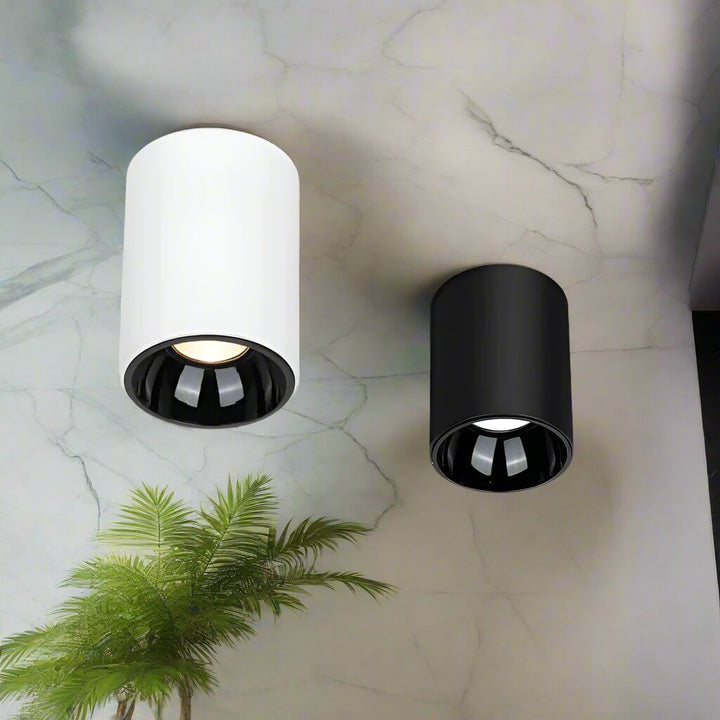 Runde LED Loftslamper - Sort