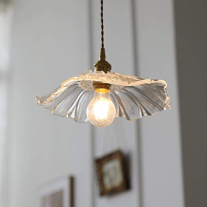 Glasblomst lampe, vedhængslampe, atmosfærisk belysning