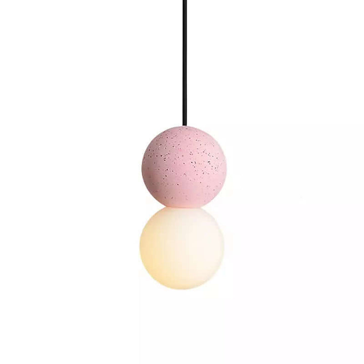 Moderne loftslampe - Betonmønster og glas