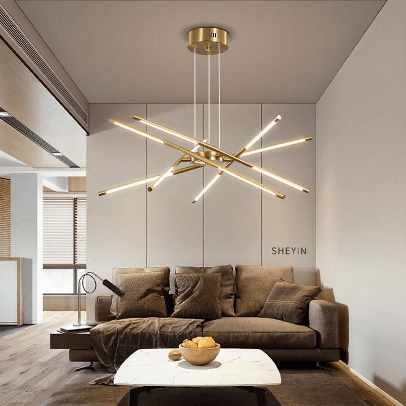 Moderni Kultakattovalaisin - 10-lamppuinen LED-kattovalaisin