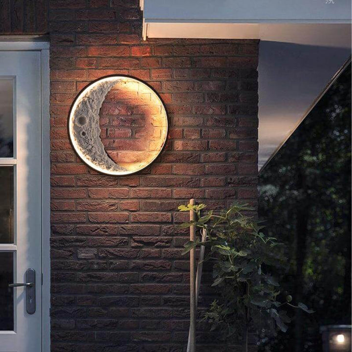 Moderne Udendørs Lampe – LED Vandtæt Måneformet Lys
