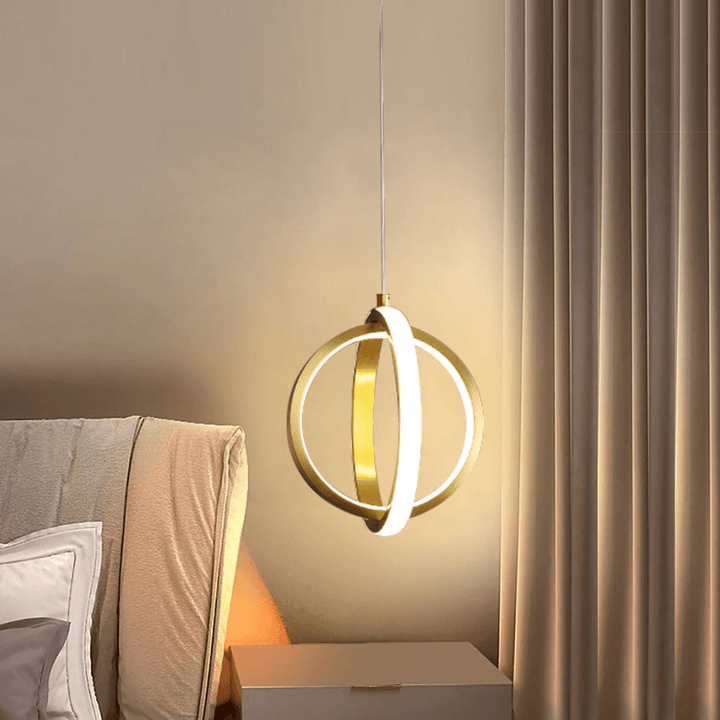 Dobbelt LED Pendellampe i Messing - Moderne Design