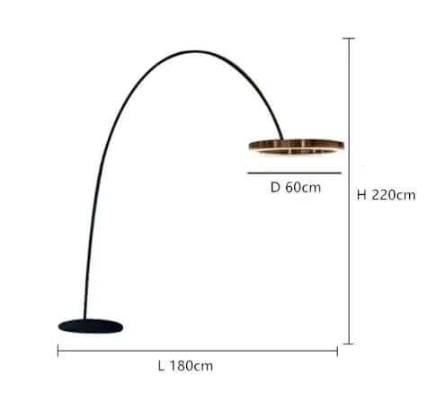 Moderni LED-lattiavalaisin tyylikkäällä muotoilulla