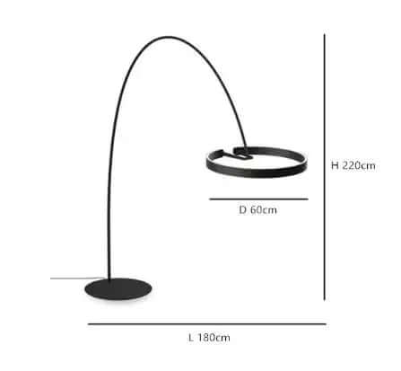 Moderni LED-lattiavalaisin tyylikkäällä muotoilulla