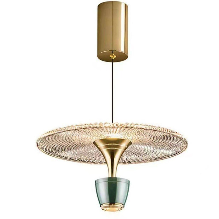 Moderne LED-vedhængslampe i diskform