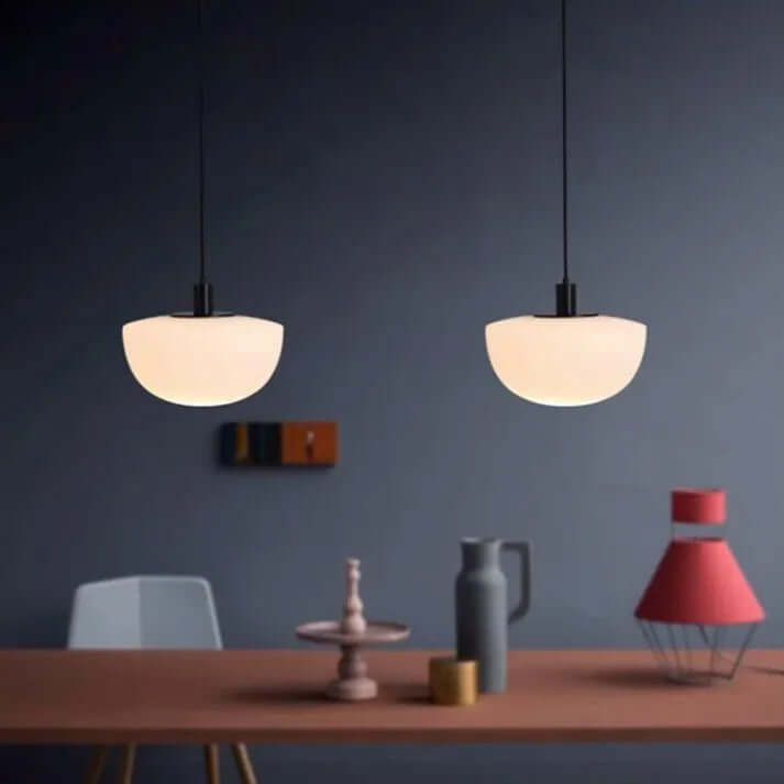 Moderne glas pendellampe
