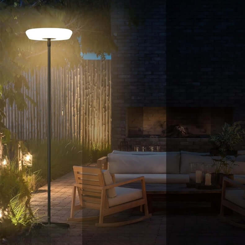 Udendørs solcellelampe - Moderne stolpe
