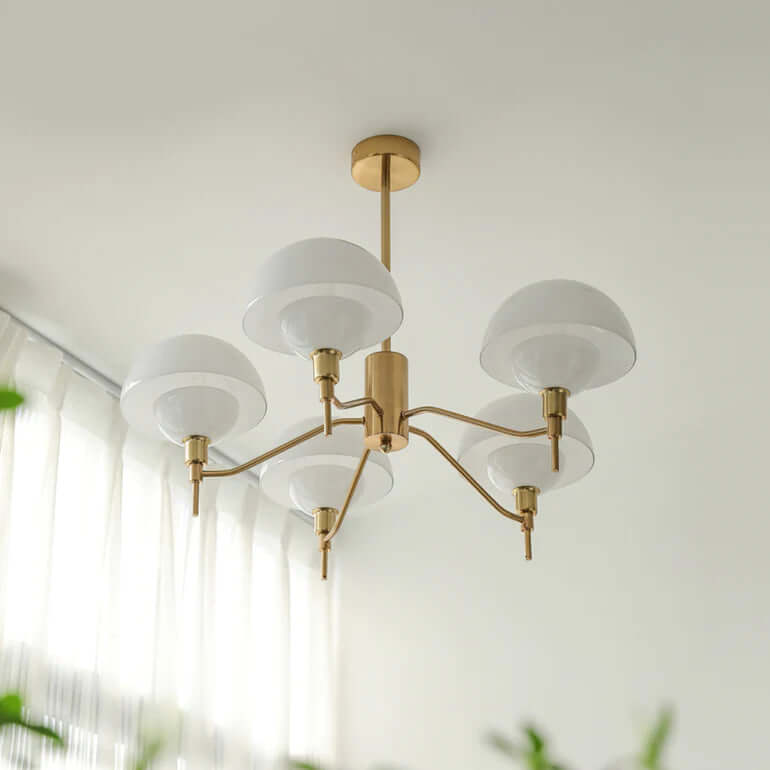 Fransk Boble Loftslampe Guld Creme
