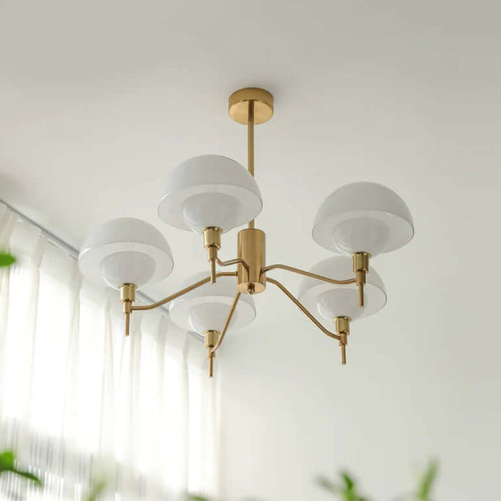 Fransk Boble Loftslampe Guld Creme