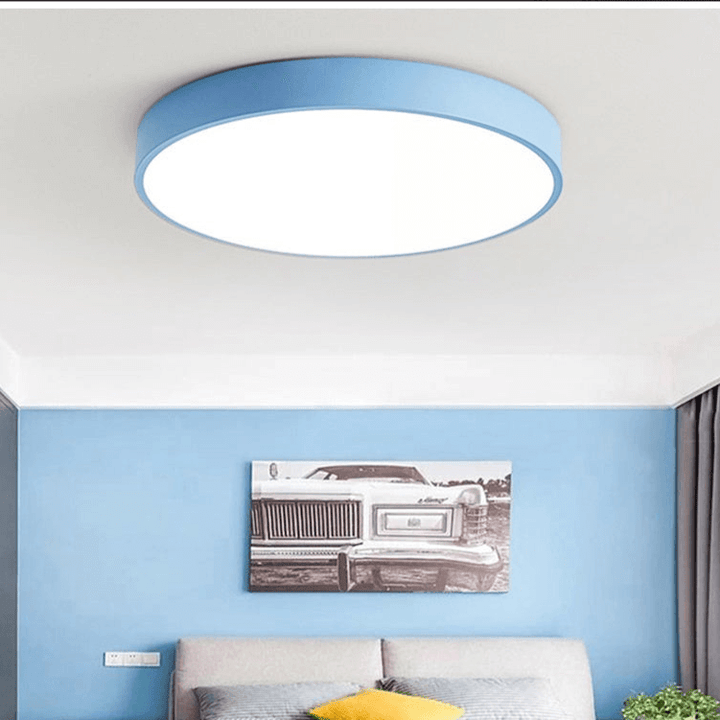 Moderne rund træ loftlampe, skandinavisk design