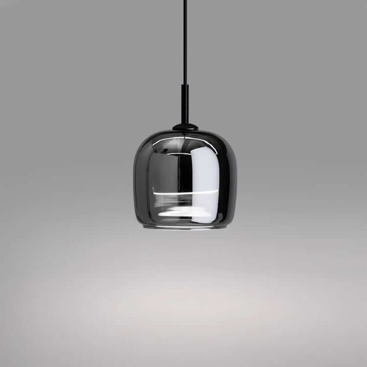Moderne sort glas loftlampe