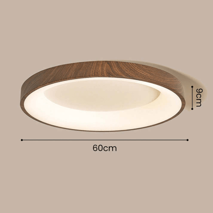 Elegant træ loftlampe med LED-belysning
