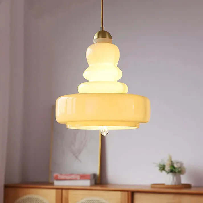Bauhaus-stil pendellampe af glas
