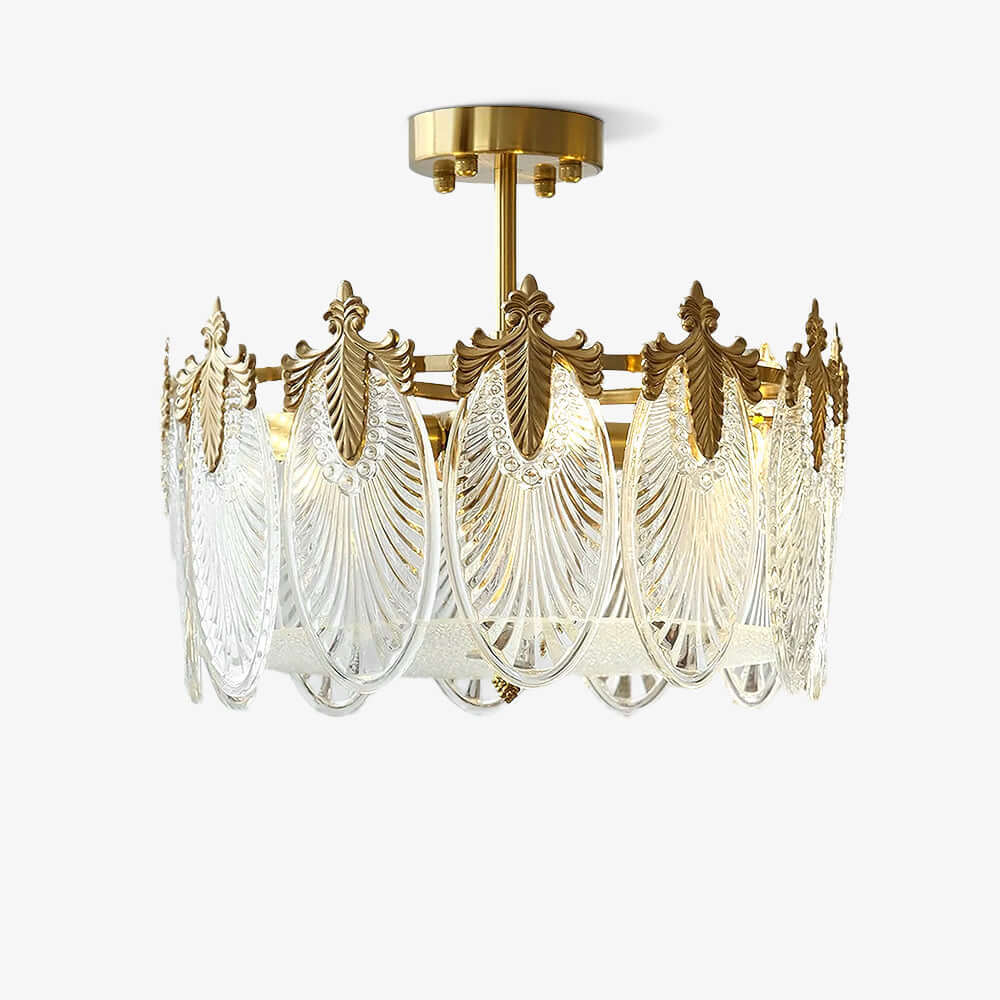 Motif Décoratif Lustre Rond En Verre