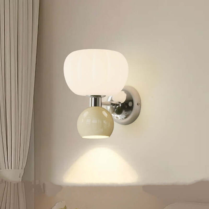 Moderne cremefarvede LED-væglamper