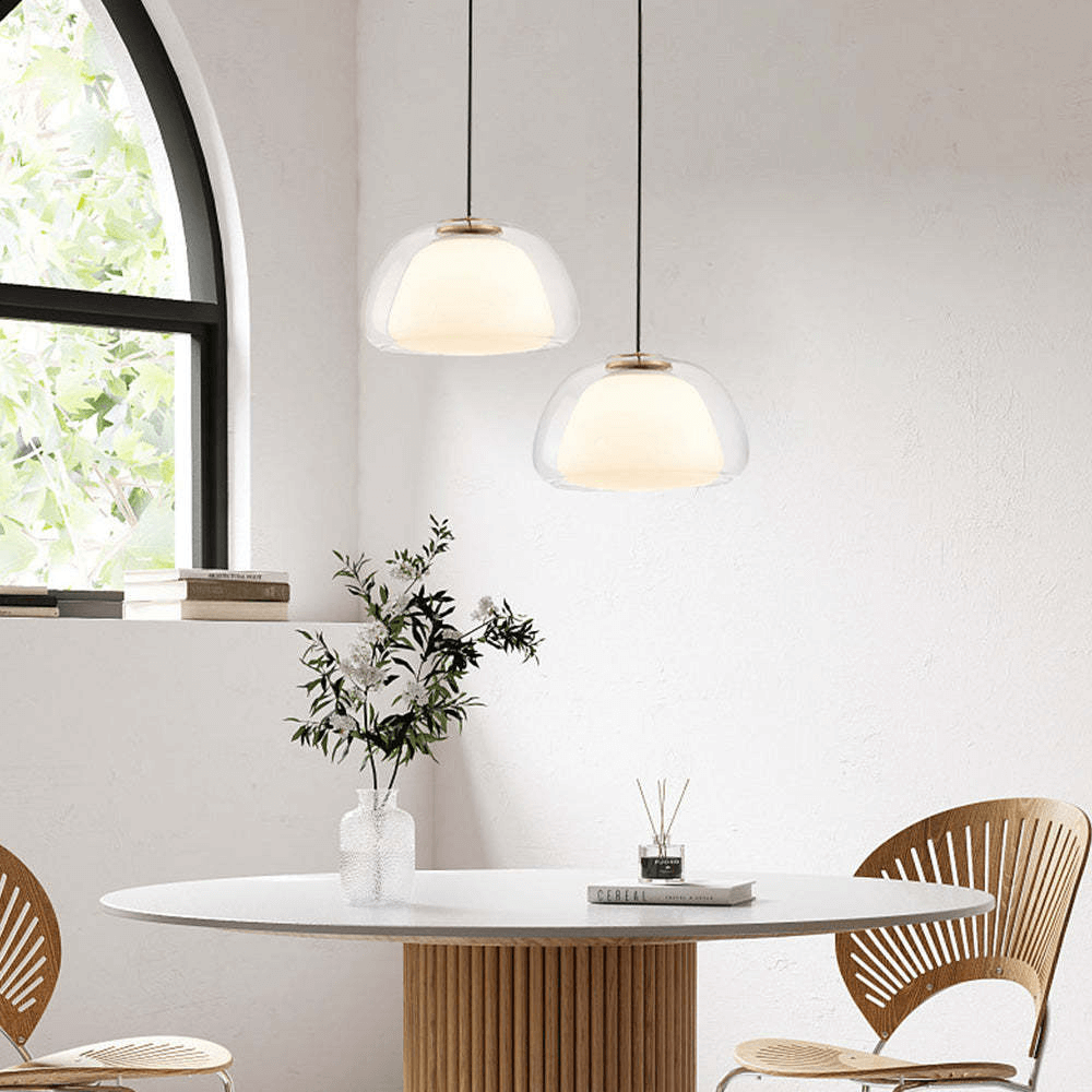 Moderne mælkeglas pendel - Stilfuld lampe til hjemmet