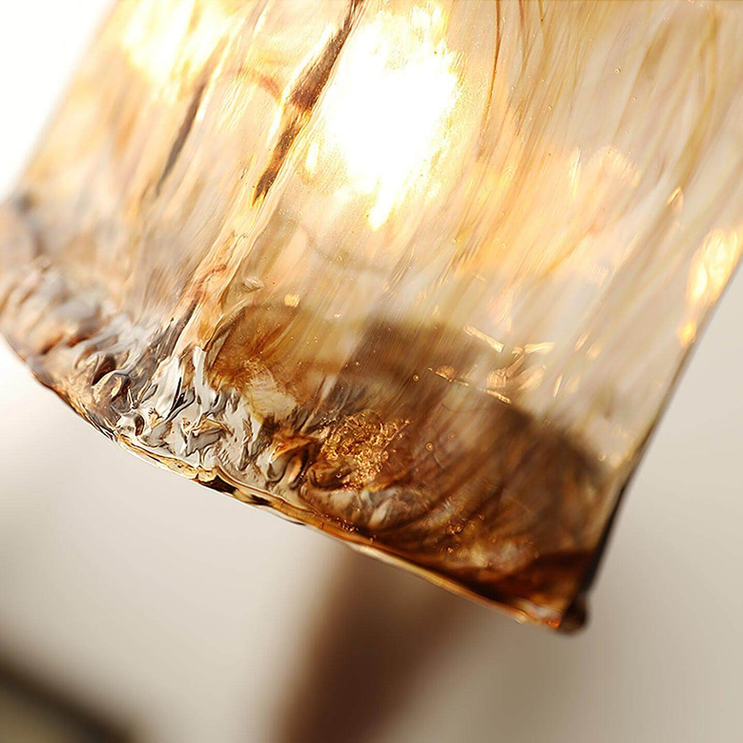 Rustik brun glas pendellampe største størrelse