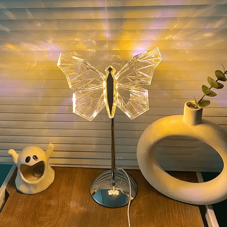Sommerfugle bordlampe i krystal