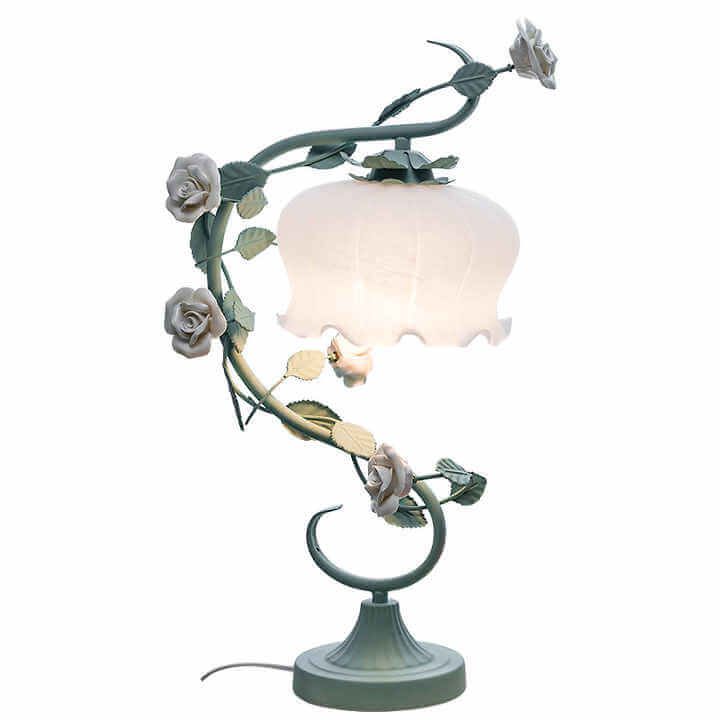 Elegant rose lamp creates ambiance