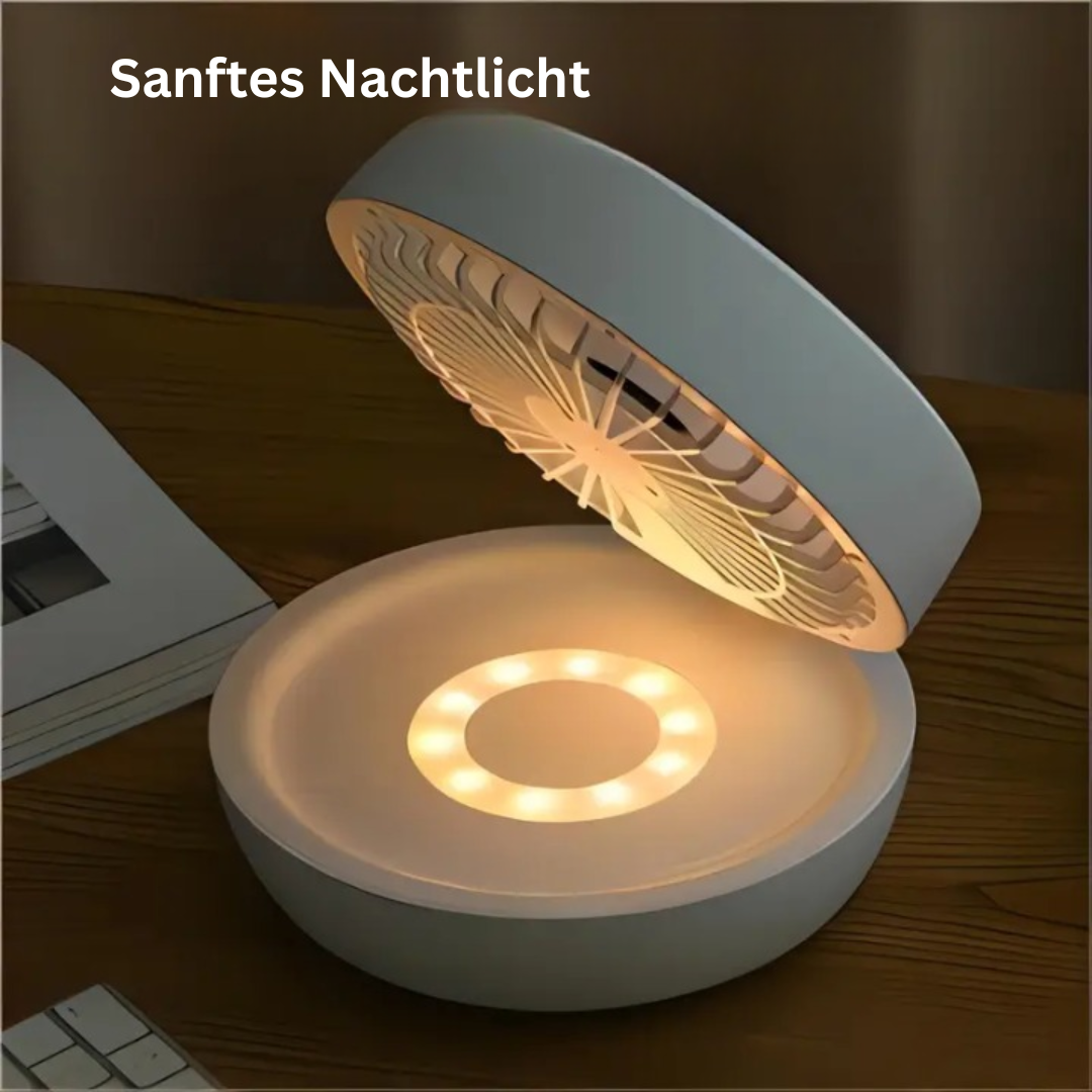 Sammenklappelig rejseventilator. Bærbar USB-ventilator, lydløs og nem at tage med på farten i sommer.